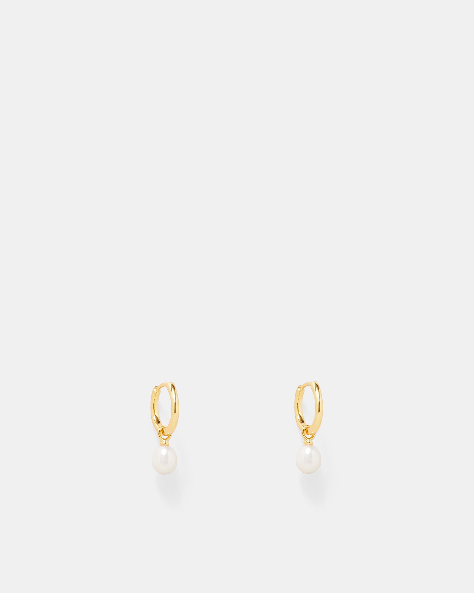 Purete Charm Hoop Earrings - Gold