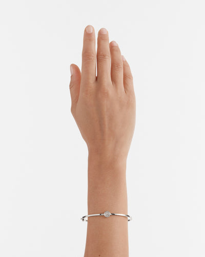 Lune Bangle - Silver