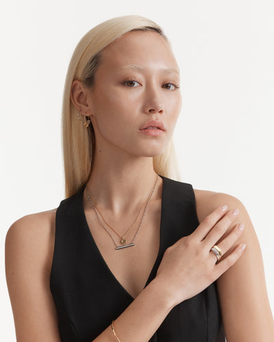 Oblique Necklace - Silver