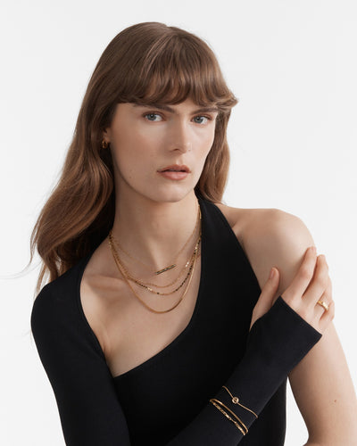 Oblique Signet Ring - Gold