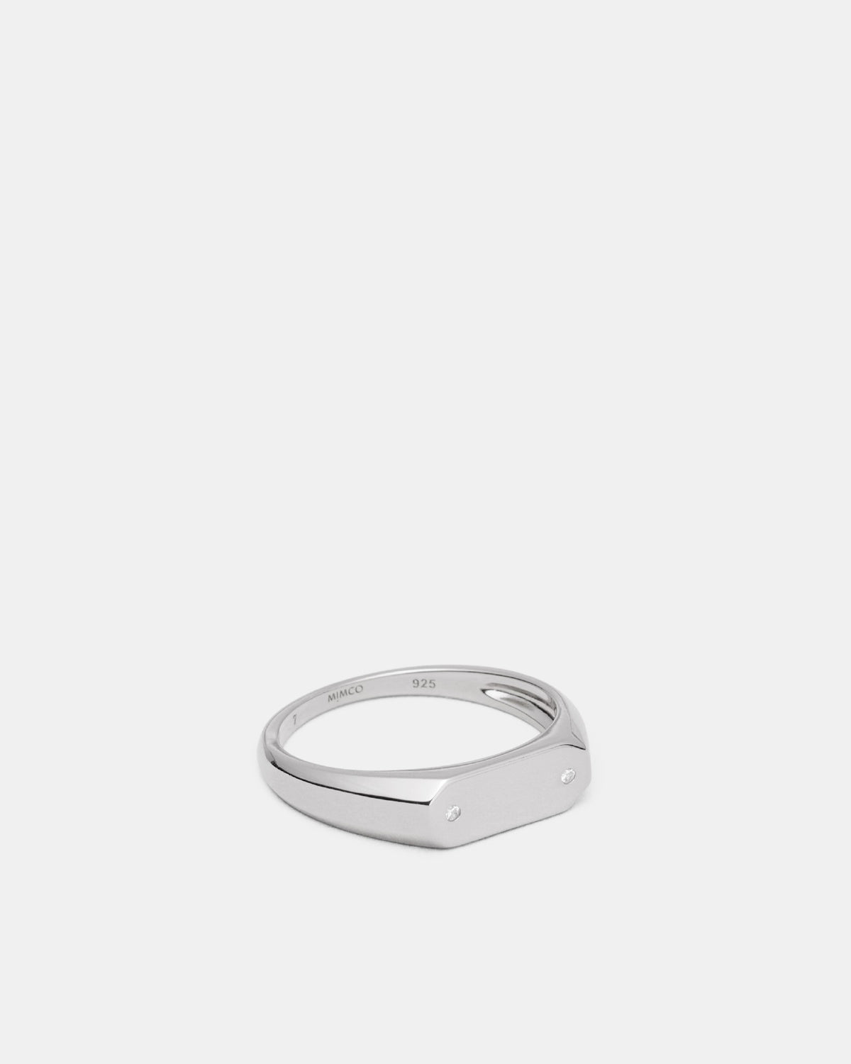 Oblique Signet Ring - Silver