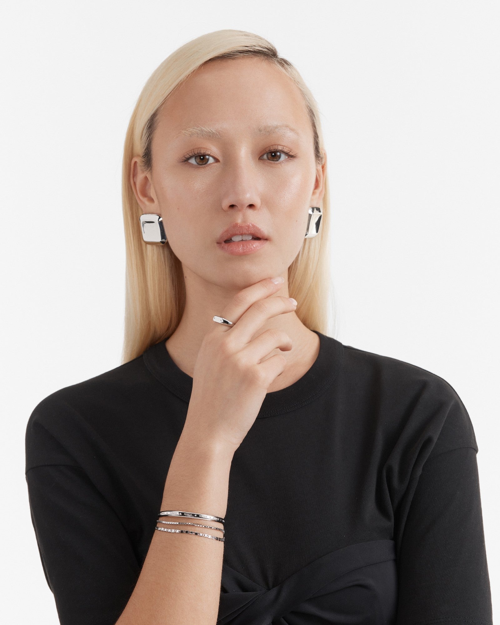 Oblique Signet Ring - Silver