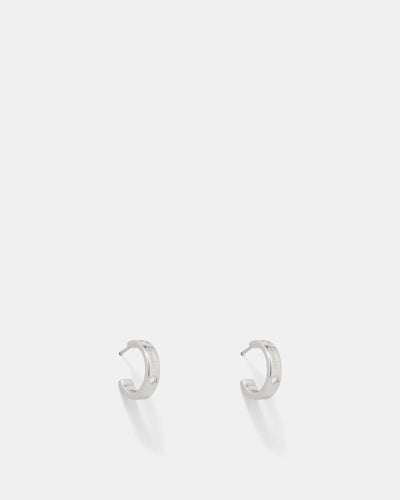 Lucent Small Hoop Earrings - Silver