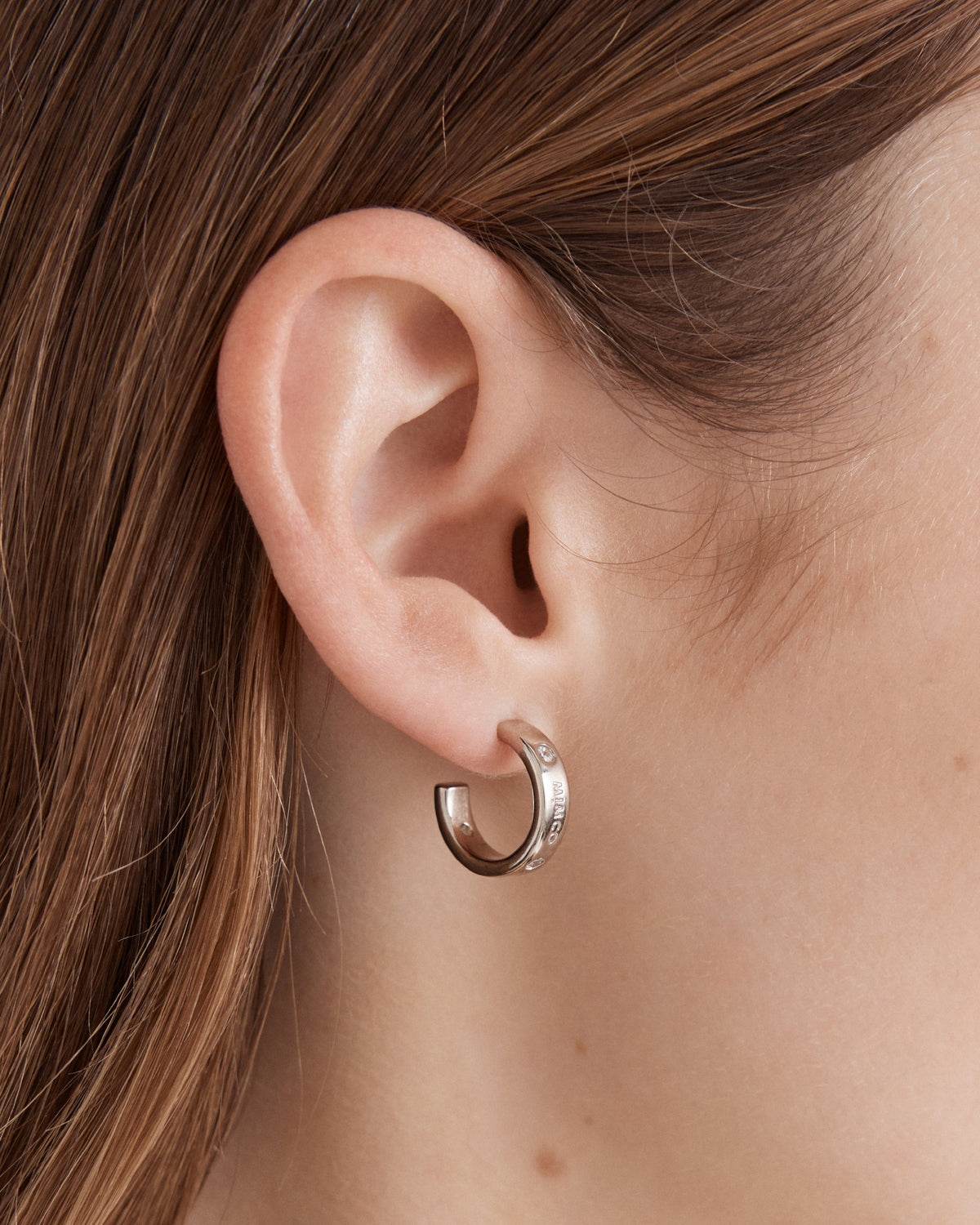 Lucent Small Hoop Earrings - Silver