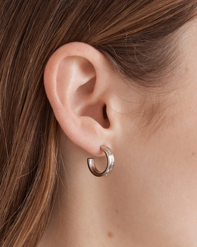 Lucent Small Hoop Earrings - Silver