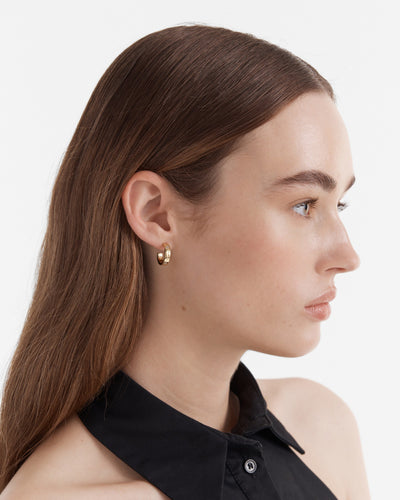 Lucent Small Hoop Earrings - Gold