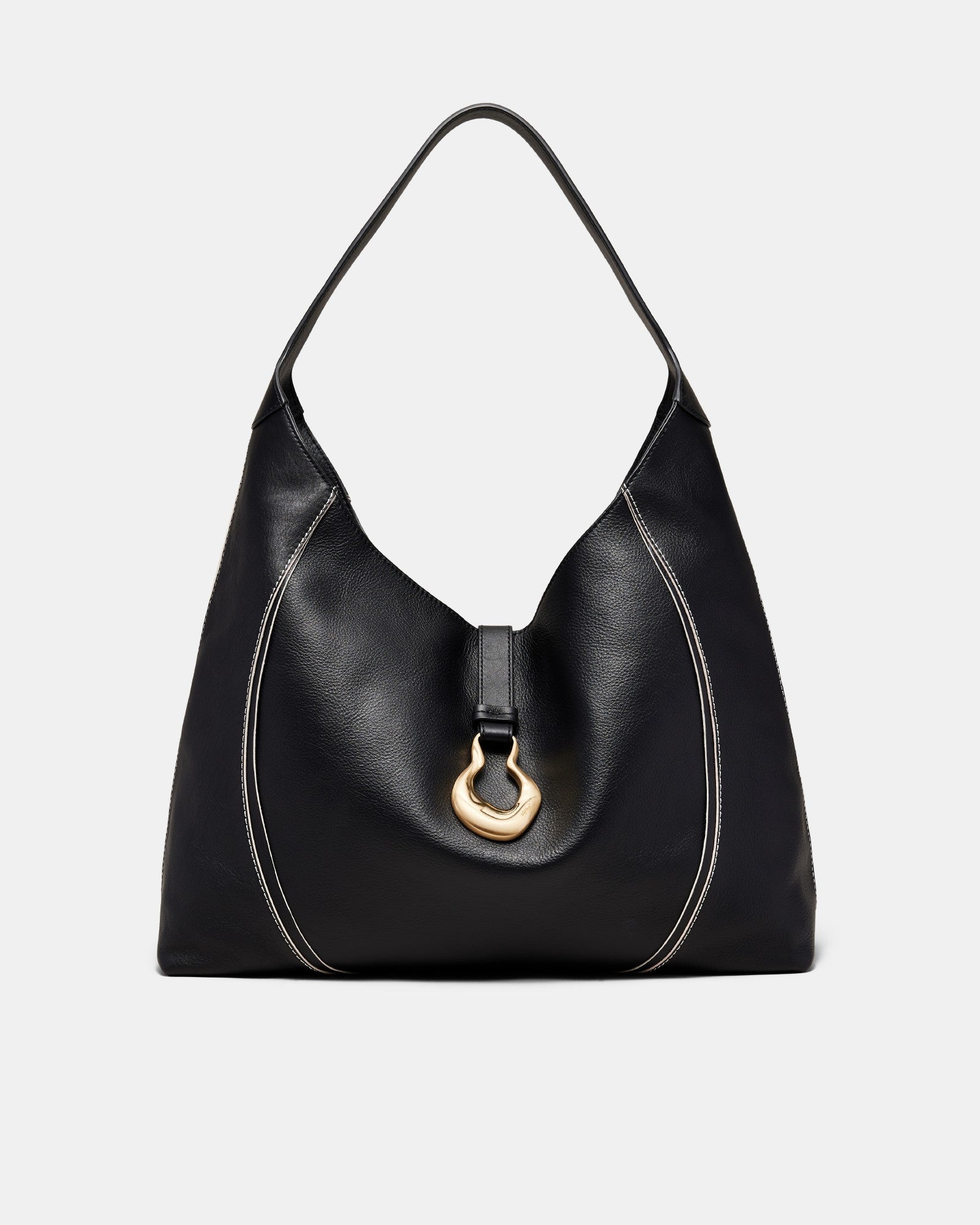 Shield Hobo Bag - Black Brushed LG