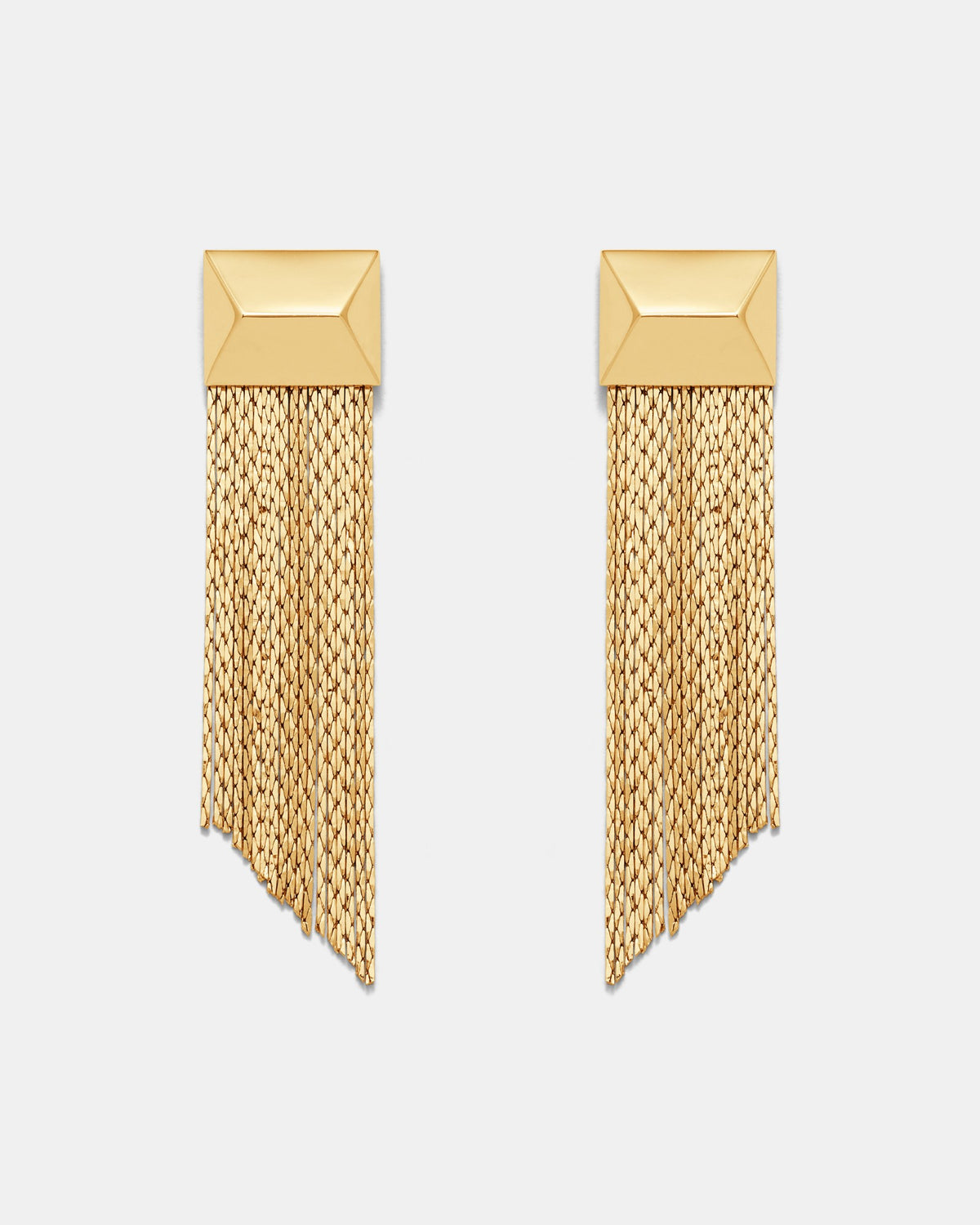 Slay To The Rhythm Statement Fringe Earrings - Gold