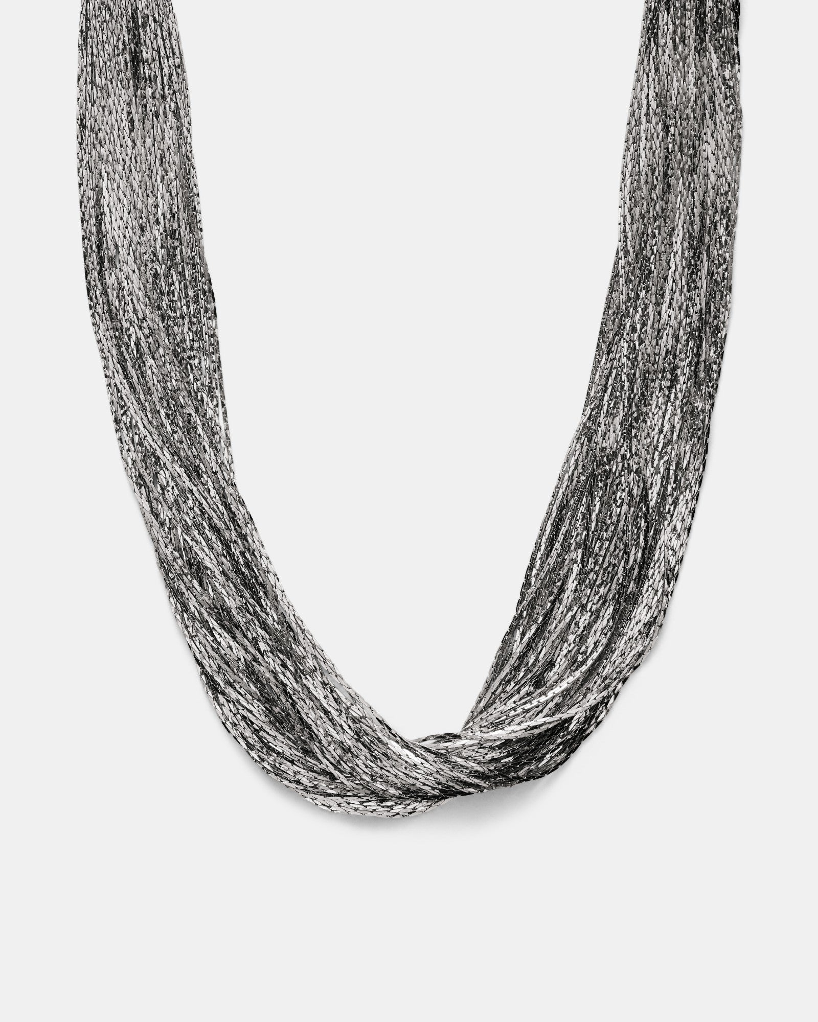 Slay To The Rhythm Multi Chain Necklace - Silver