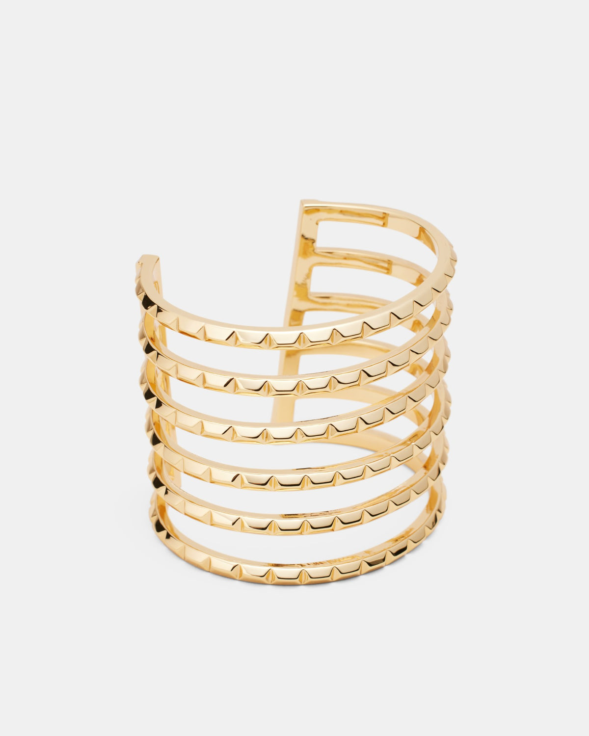 Slay To The Rhythm Wide Cuff Bracelet - Gold
