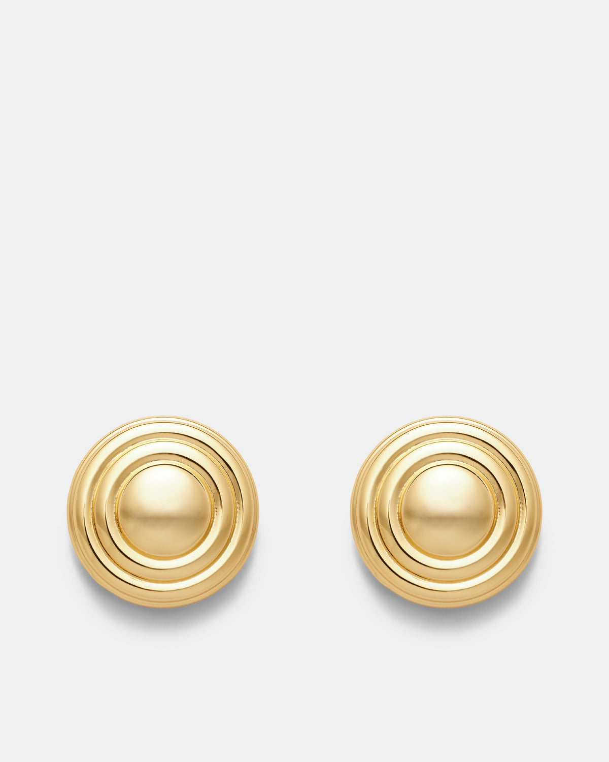 Groove That Soothes Oversized Stud Earrings - Gold