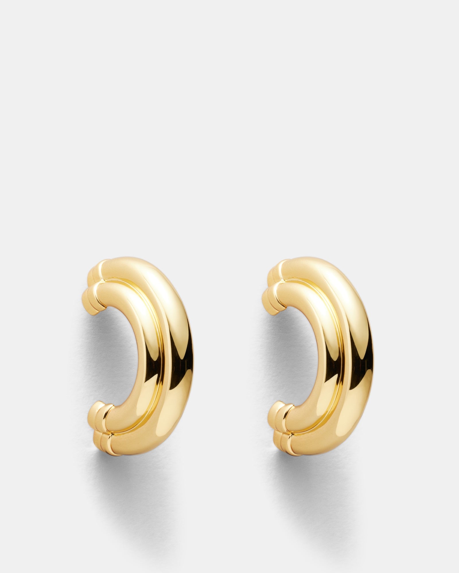 Groove That Soothes Oversized Hoop Earrings - Gold