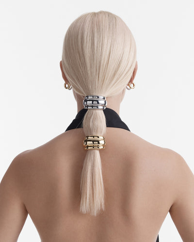 Groove That Soothes Hair Tie - Silver
