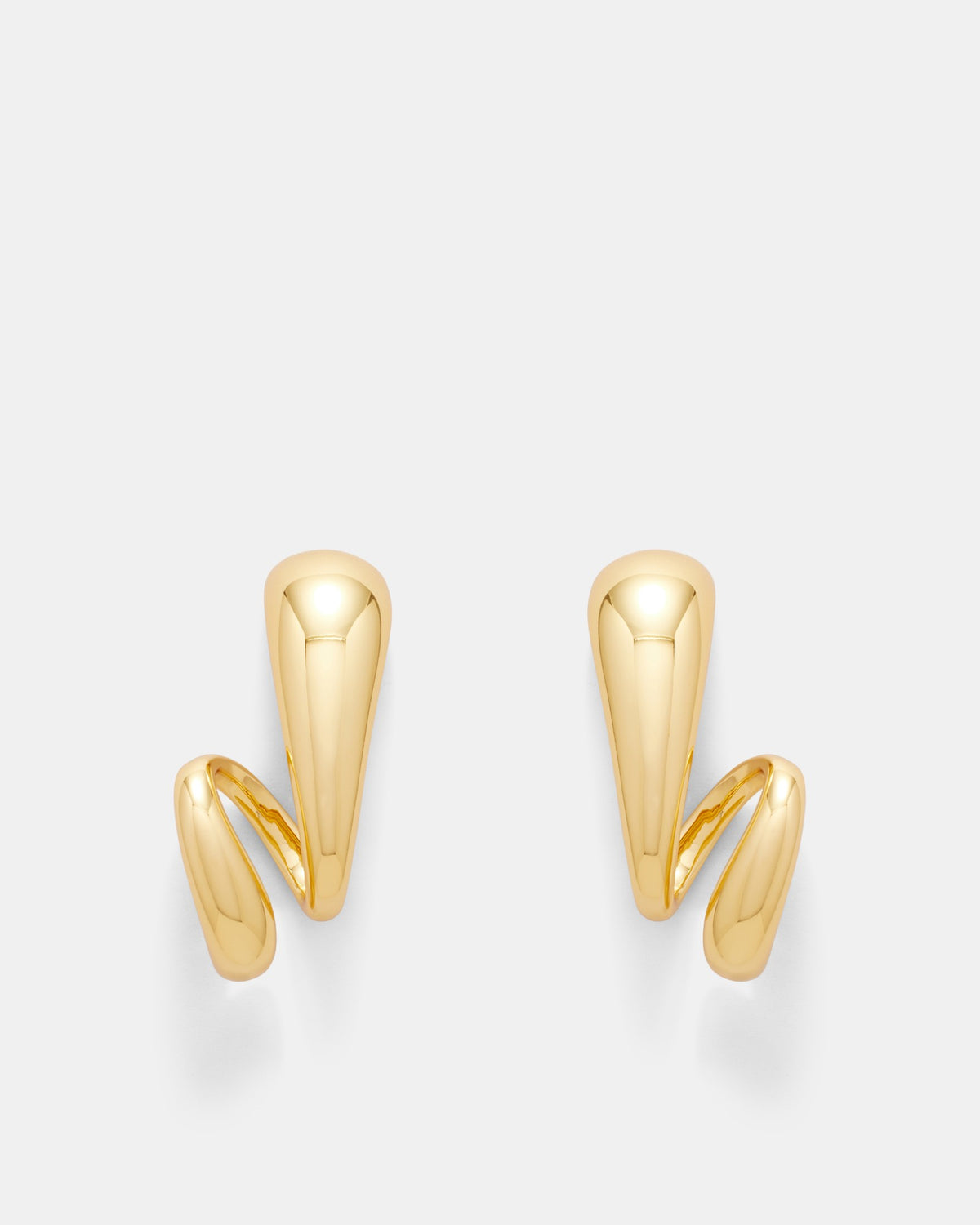 The Podium Twist Hoop Earrings - Gold