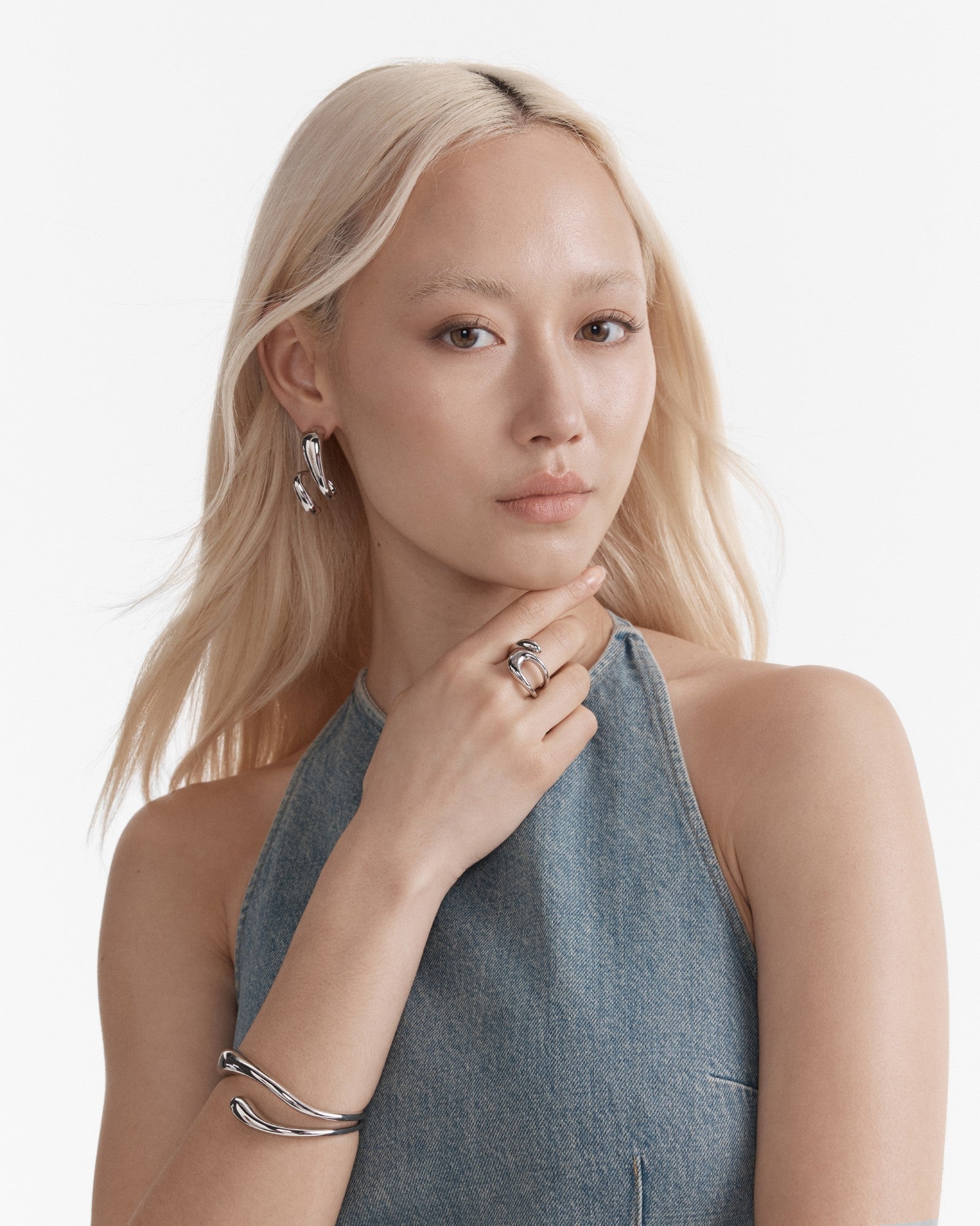 The Podium Twist Cuff Bracelet - Silver