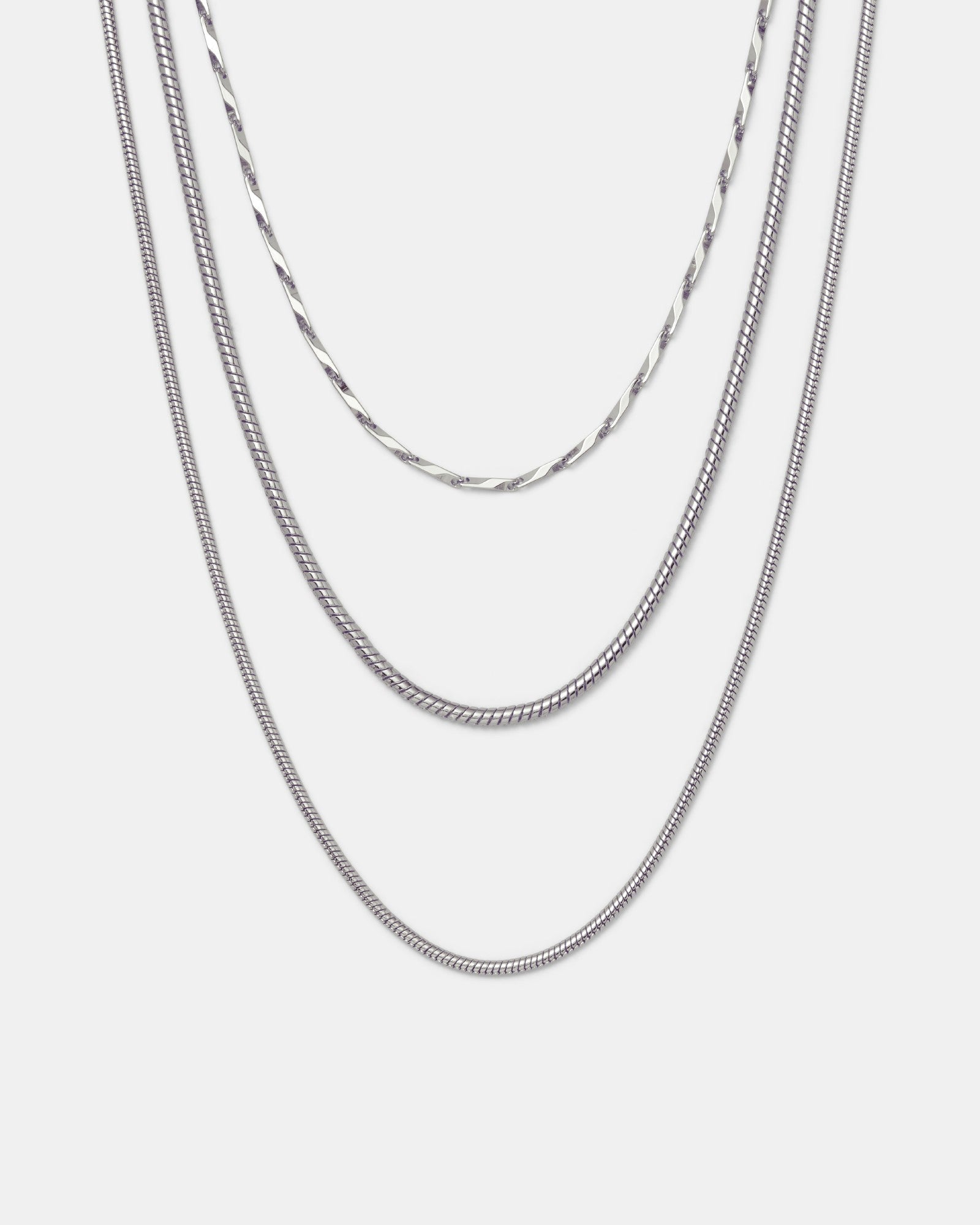 Serenno Trio Necklace - Silver
