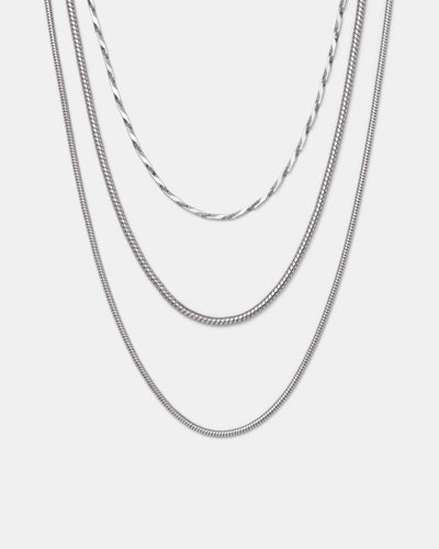 Serenno Trio Necklace - Silver