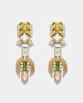Pull Up To The Bumper Statement Earrings - Lime Sorbet