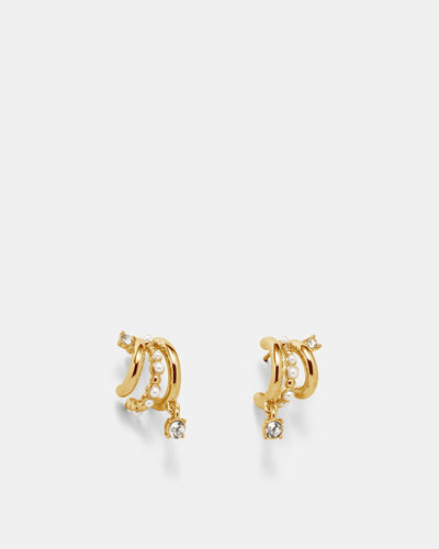 Illusion Hoop Earrings - Gold