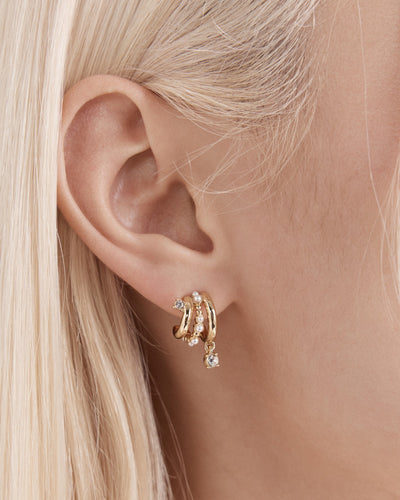 Illusion Hoop Earrings - Gold