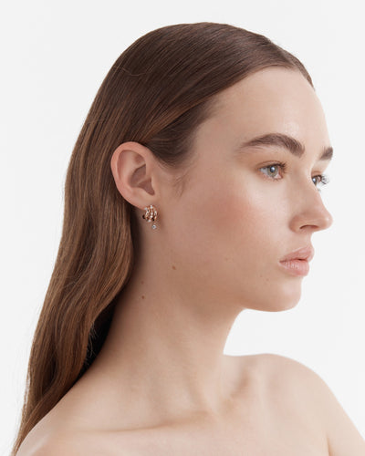 Illusion Hoop Earrings - Rose Gold
