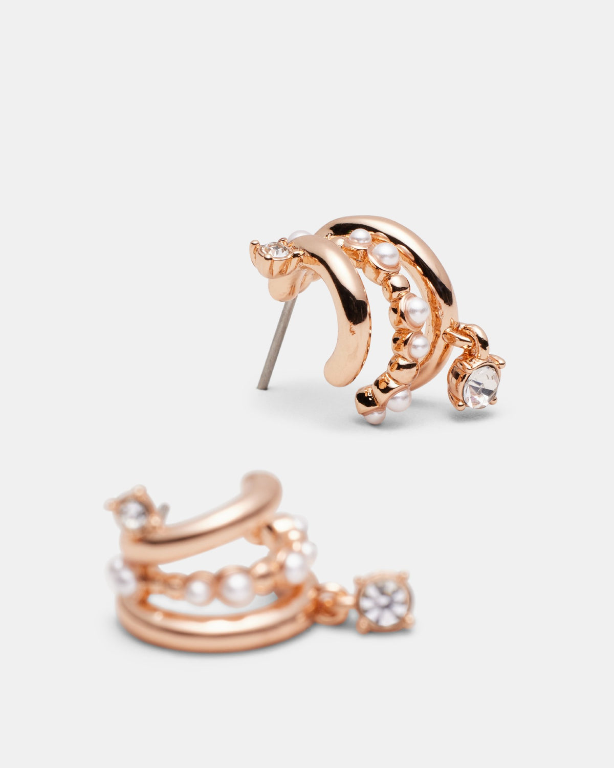 Illusion Hoop Earrings - Rose Gold