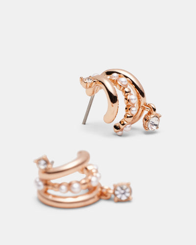 Illusion Hoop Earrings - Rose Gold