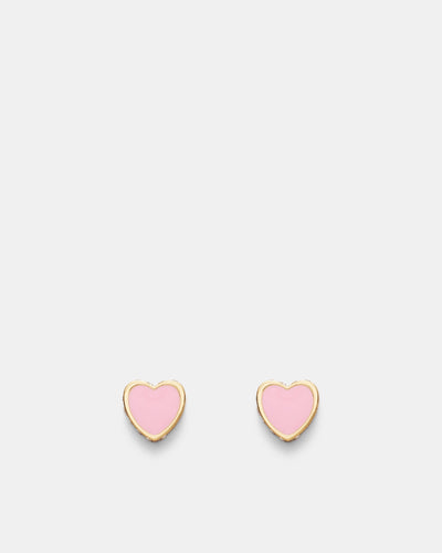 Lover Heart Stud Earrings - Pink Sorbet