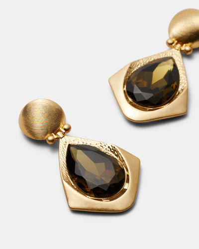 Like A Mirage Drop Earrings - Gold