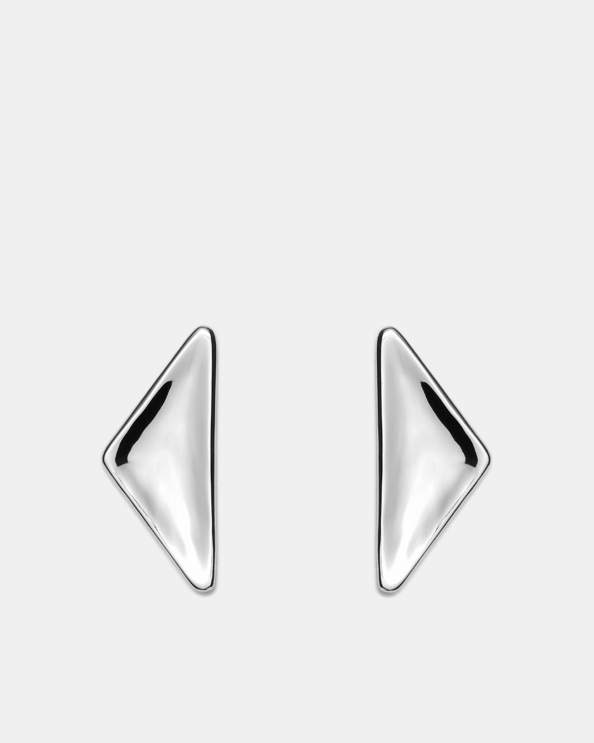 Facette Oversized Stud Earrings - Silver