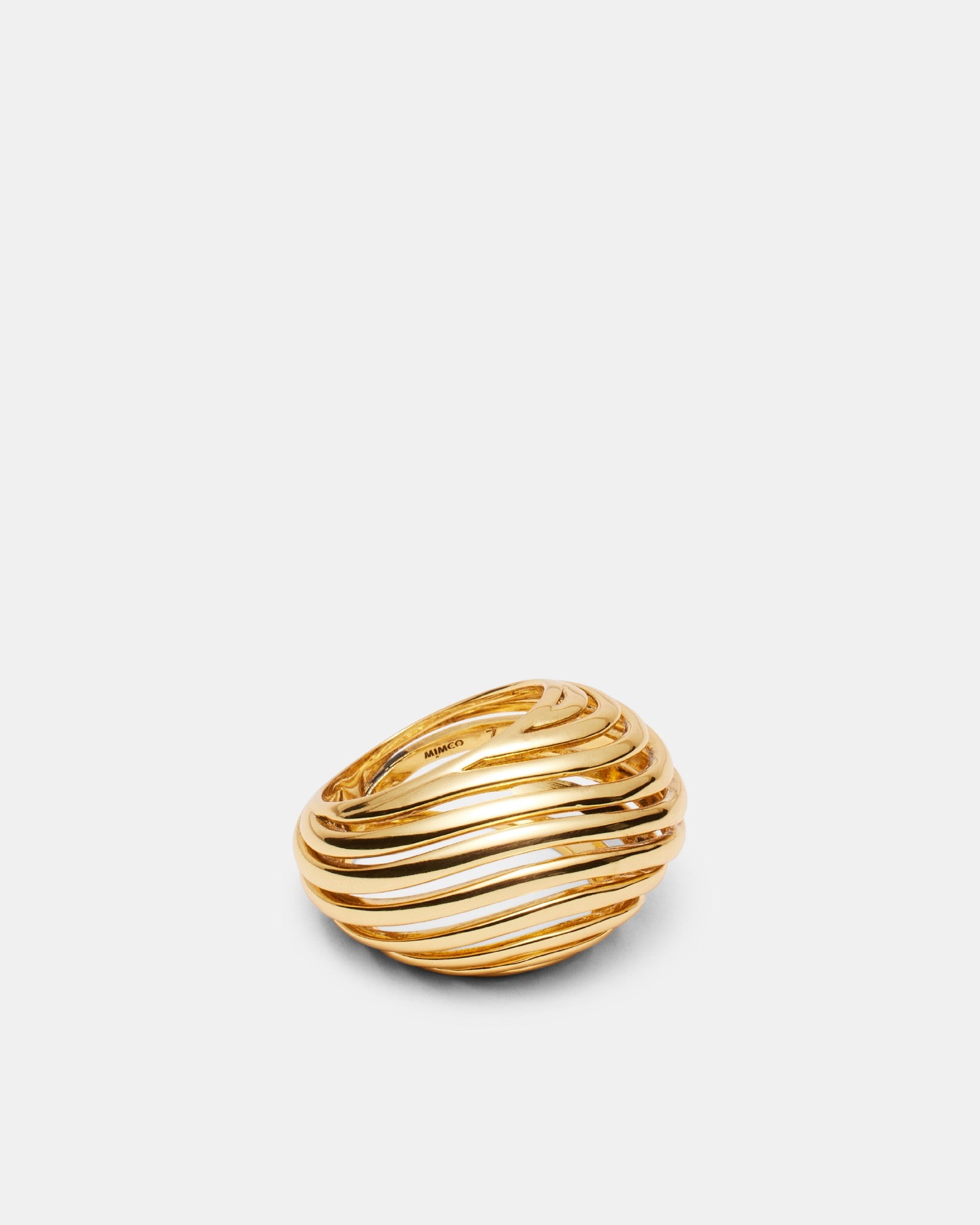 Sound Waves Ring - Gold