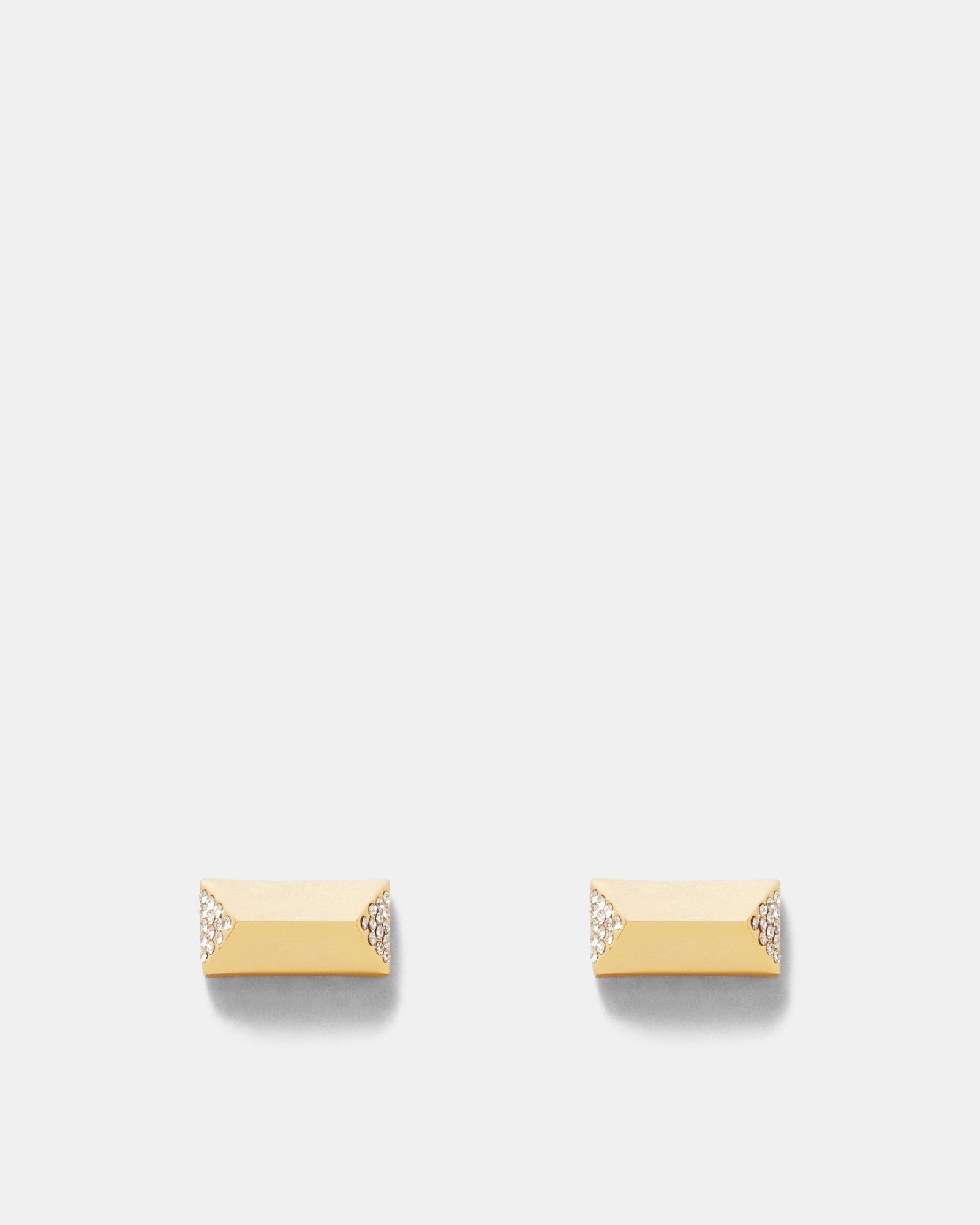 Slay To The Rhythm Pave Stud Earrings - Gold