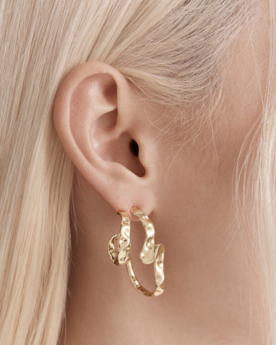 Cadence Hoop Earrings - Gold