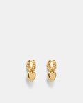 Chain Of Hearts Hoop Earrings - Gold