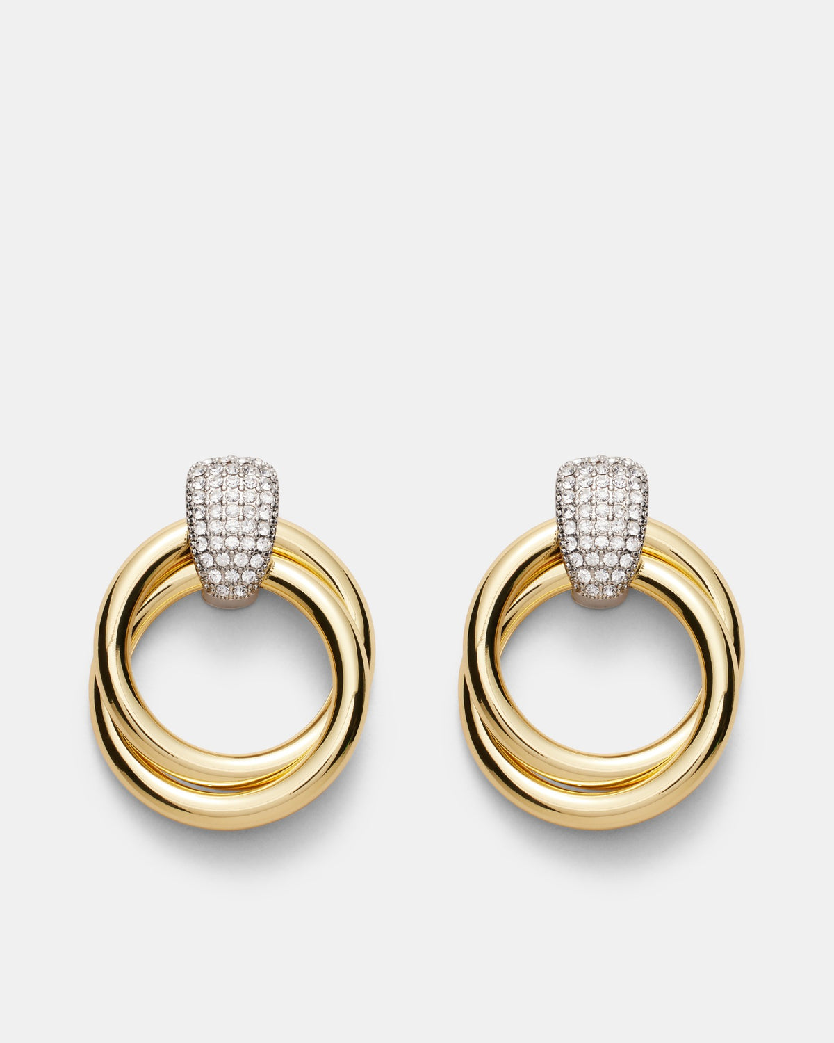 Fame Oversized Drop Earrings - Gold Silver