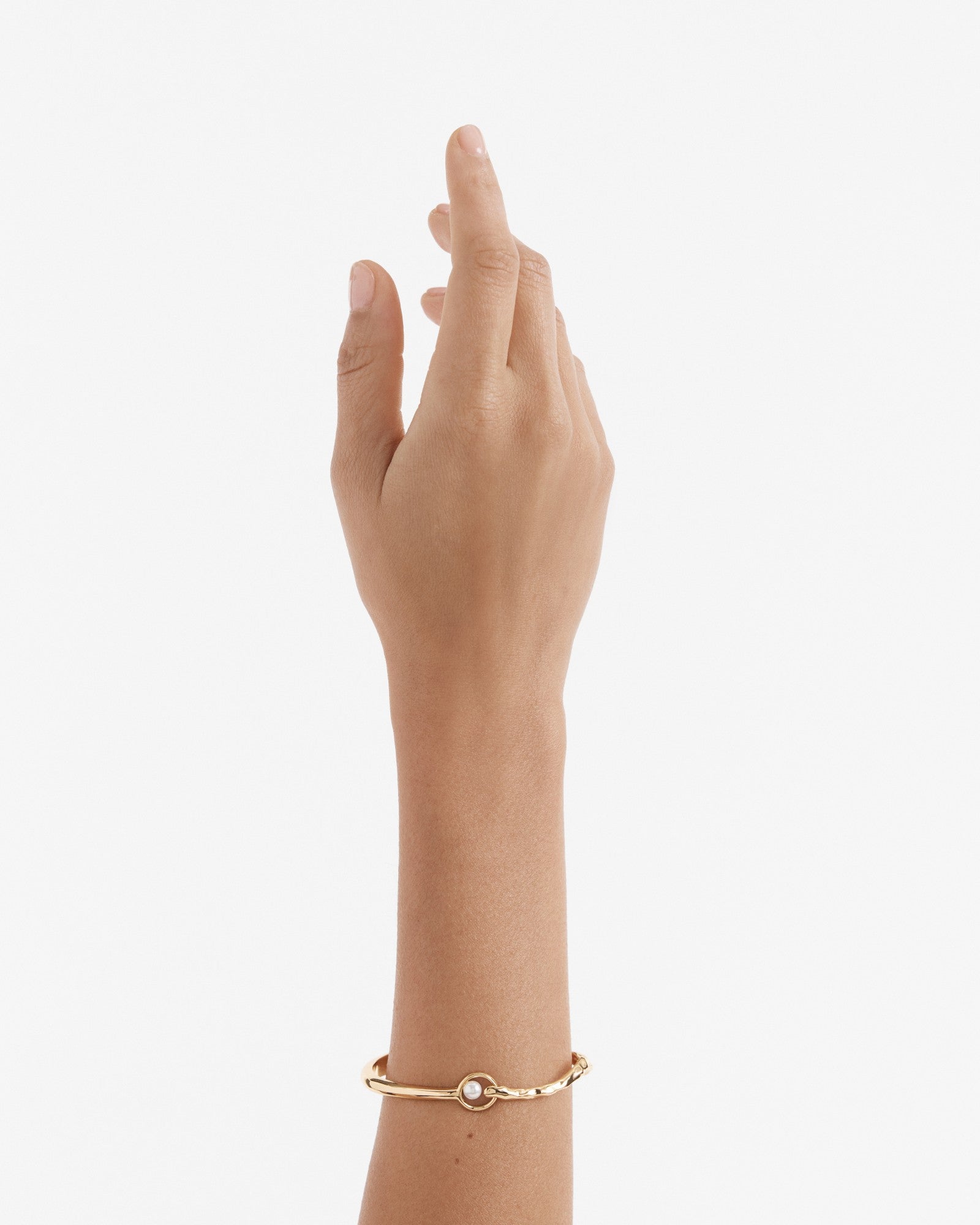 Cadence Pearl Bangle - Gold