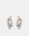 Love To Love You Crystal Stud Earrings - Silver
