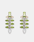 Pull Up To The Bumper Crystal Drop Earrings - Lime Sorbet