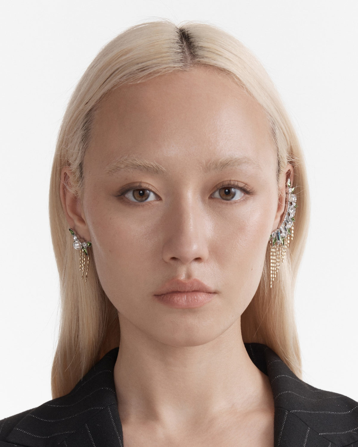 Pull Up To The Bumper Fringe Ear Cuff Set - Lime Sorbet
