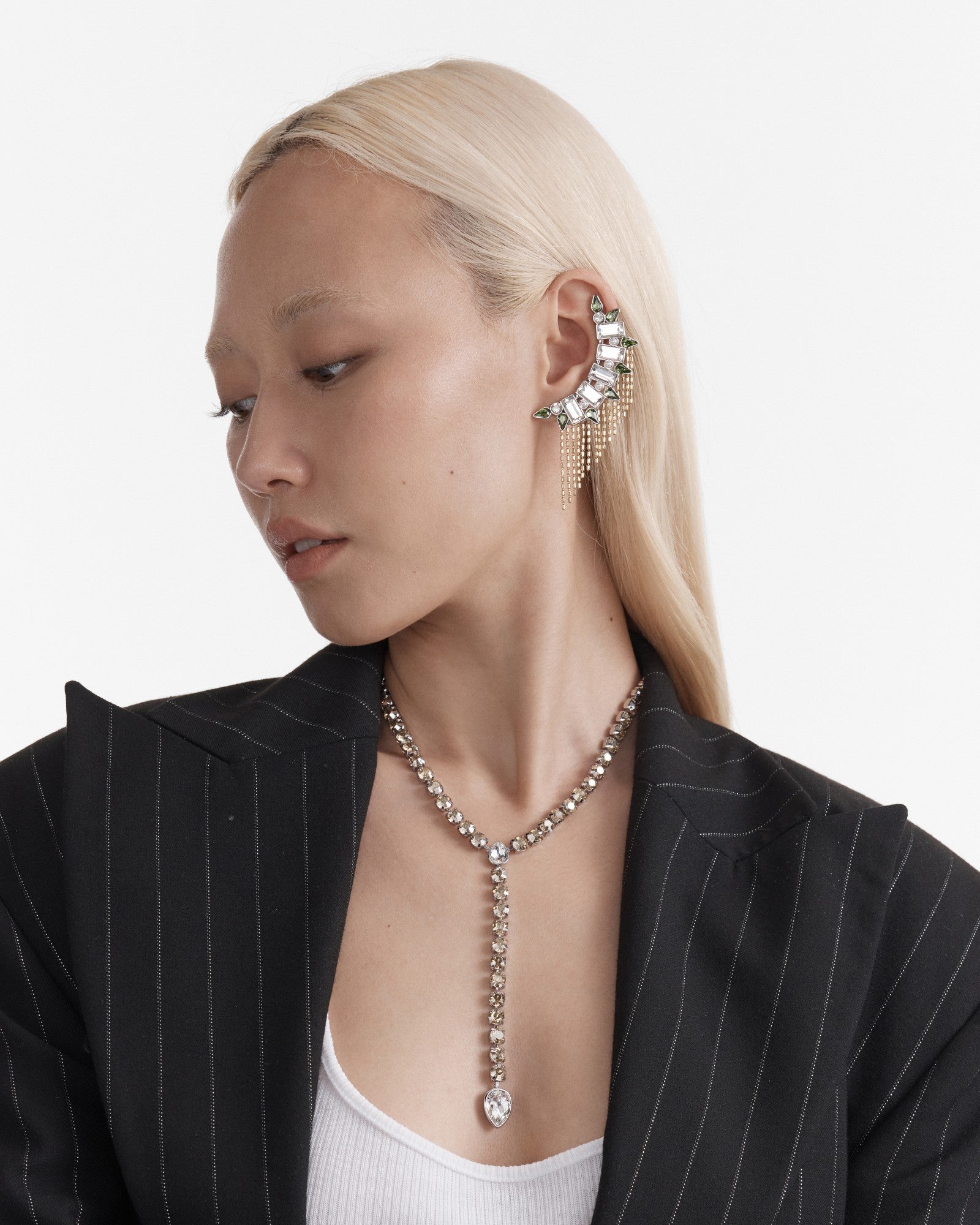 Pull Up To The Bumper Fringe Ear Cuff Set - Lime Sorbet