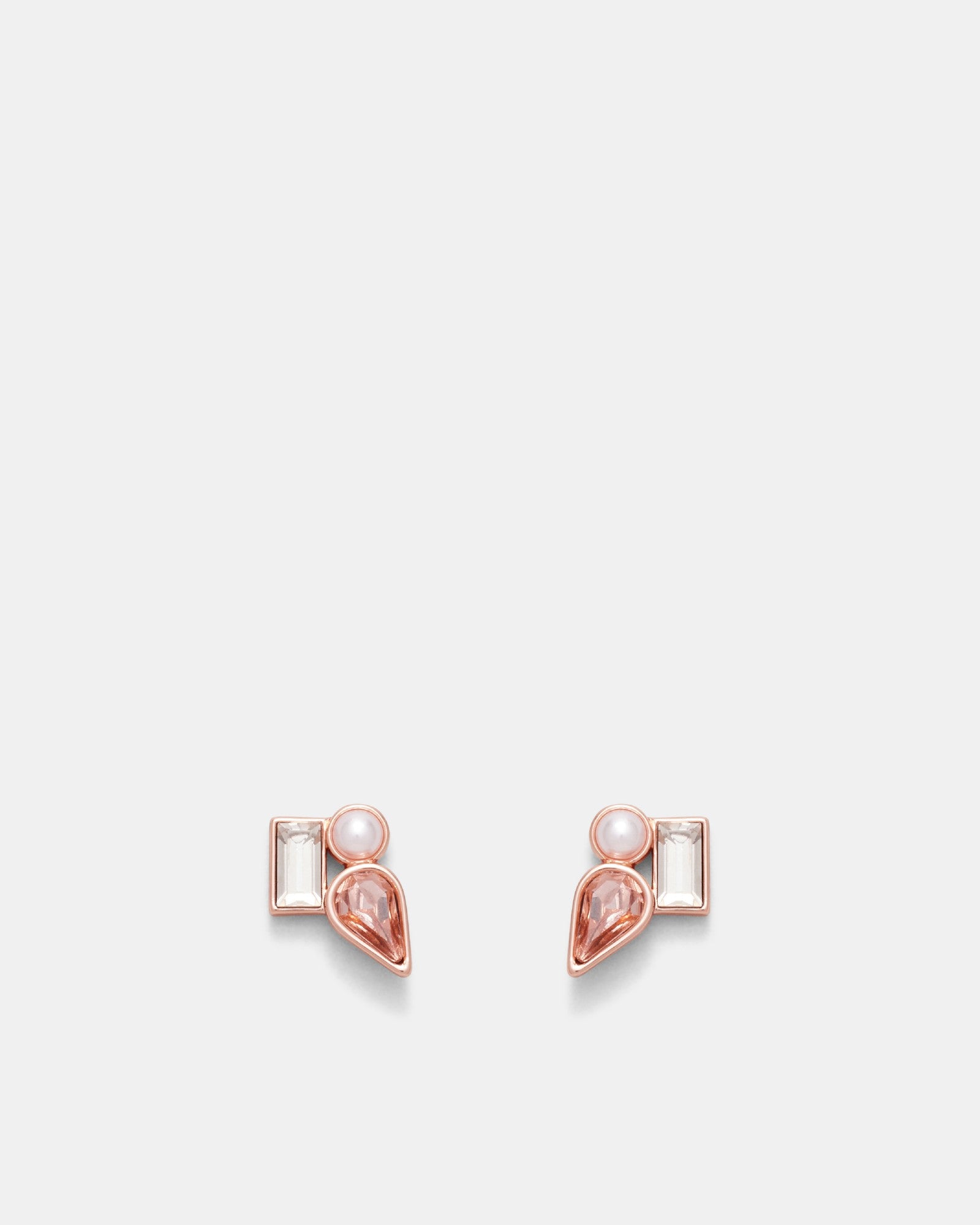 I Feel Love Stud Earrings - Rose Gold