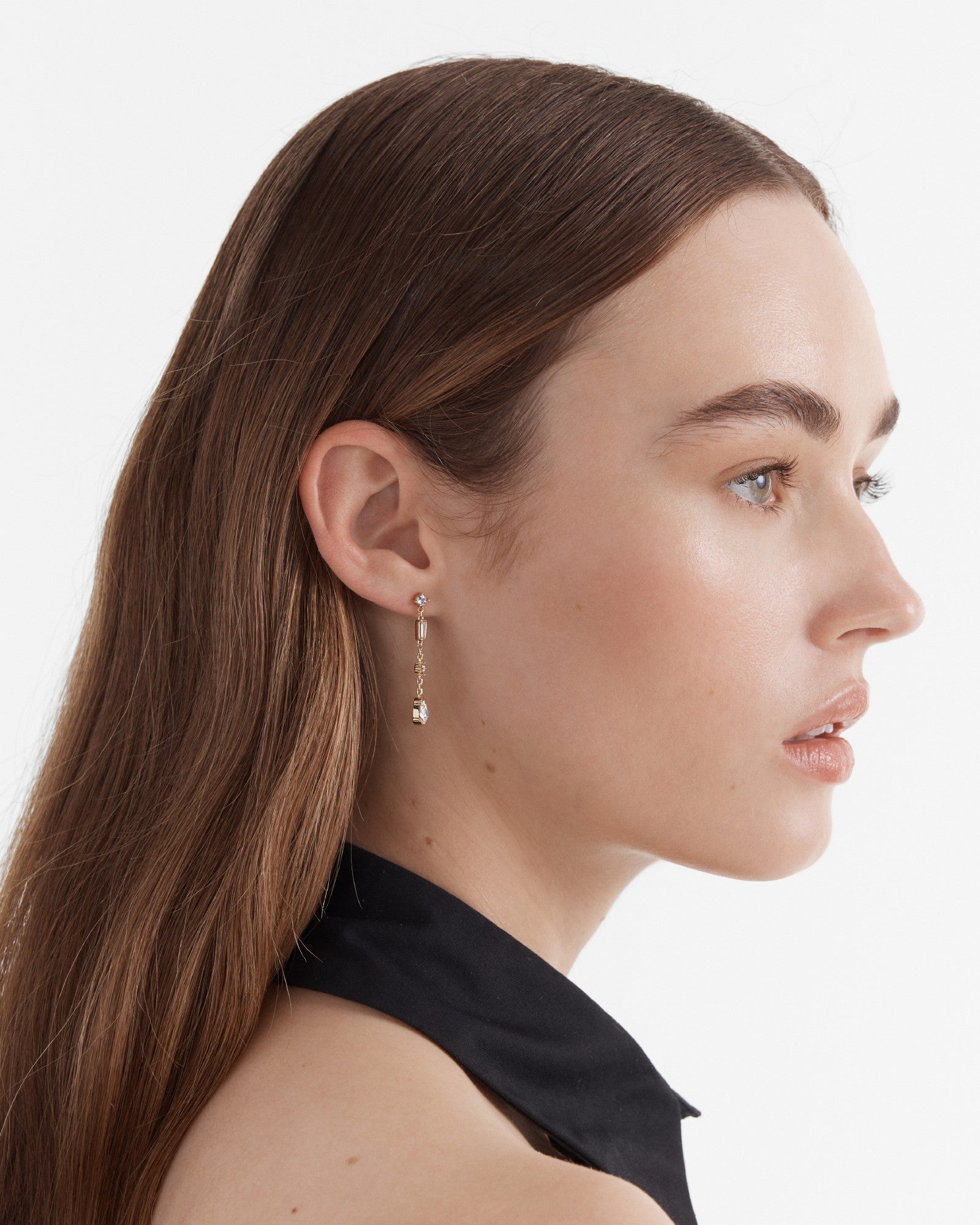 Temptation Chain Stud Earrings - Gold