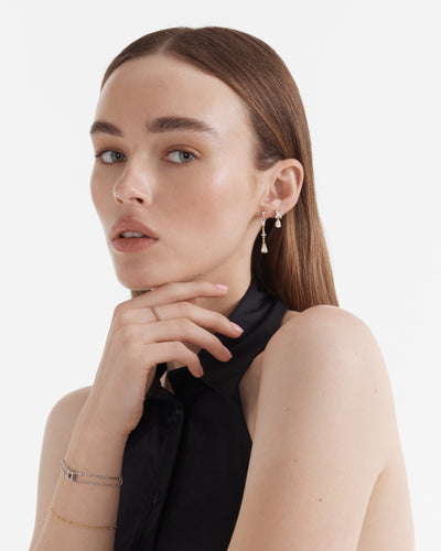 Temptation Chain Stud Earrings - Gold
