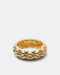 Paris Quilted Bangle - Vintage Gold