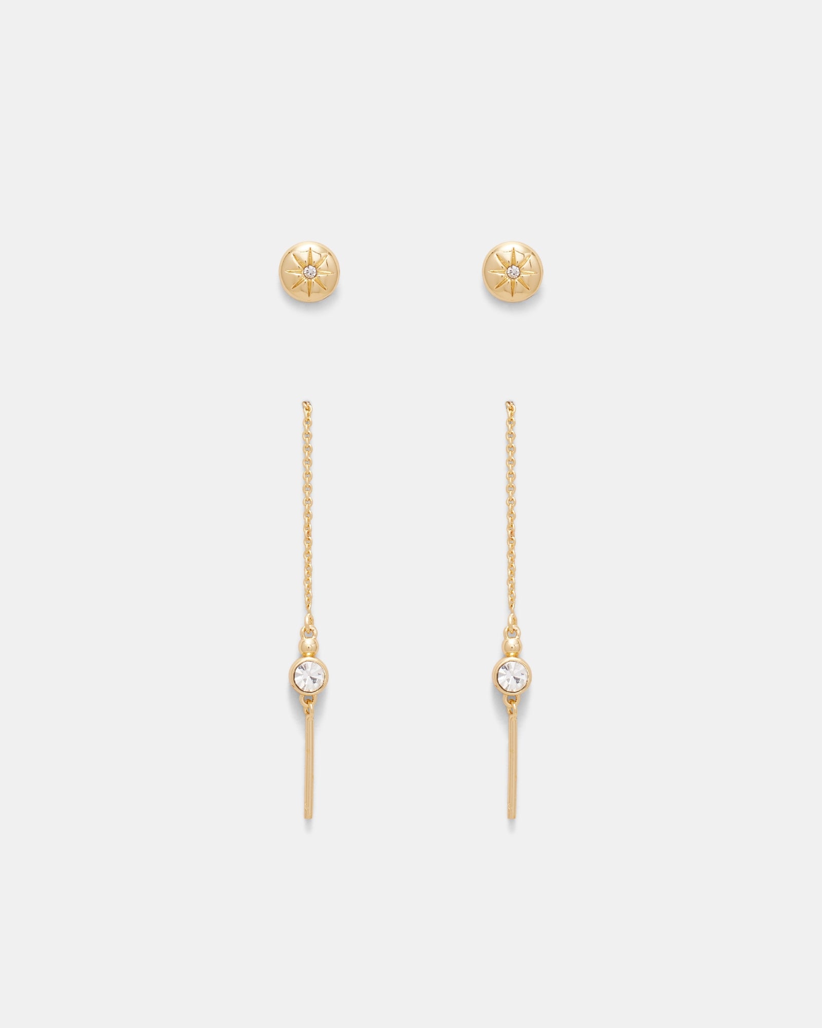 Mystique Earrings Duo Set - Gold