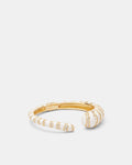 Chi Chi Jaguar Pave Enamel Cuff Bracelet - White