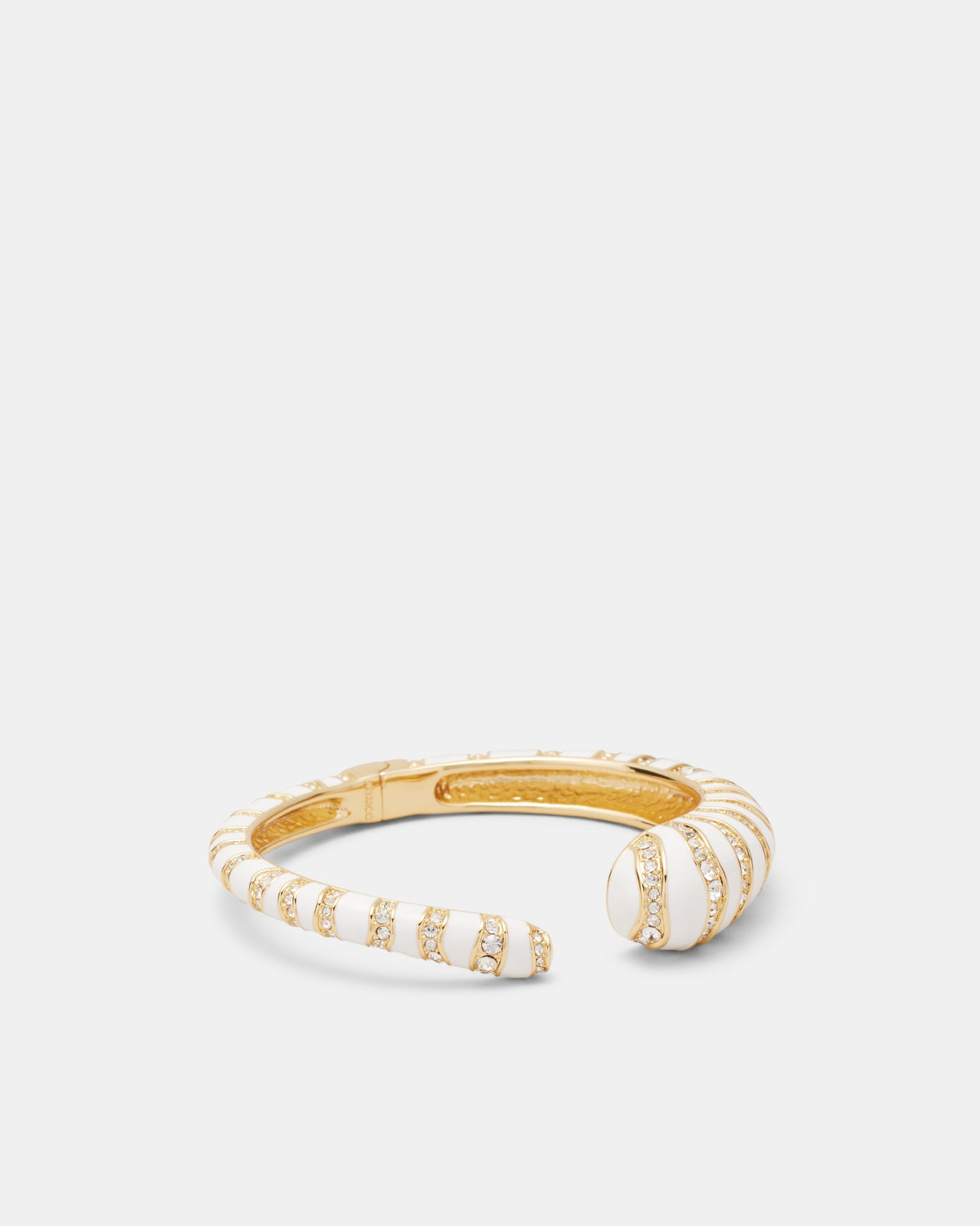 Chi Chi Jaguar Pave Enamel Cuff Bracelet - White