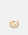 Chi Chi Jaguar Pave Enamel Ring - White