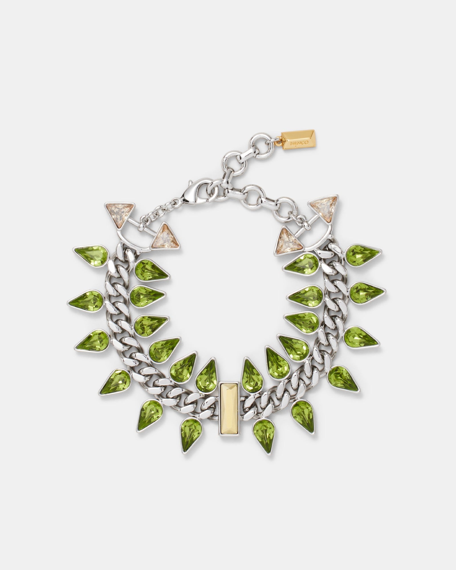 Pull Up To The Bumper Crystal Bracelet - Lime Sorbet