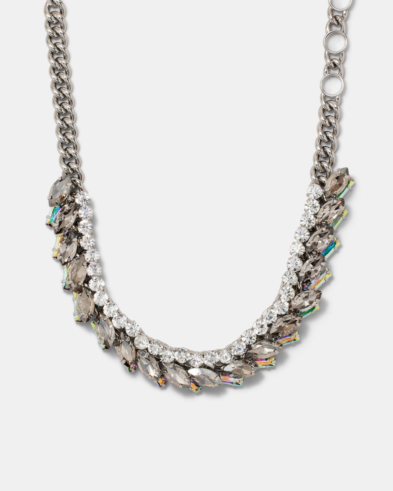 Love To Love You Crystal Necklace - Silver
